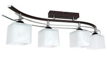 Lampa sufitowa LEO 4 brąz krótka