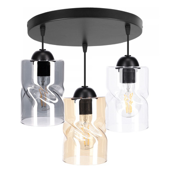 Lampa wisząca LOFT SZKŁO 3 koło