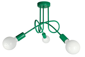 Lampa wisząca EDISON 3 zielony