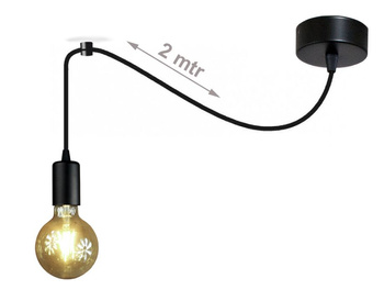 Lampa wisząca PAJĄK EDISON 1 czarny