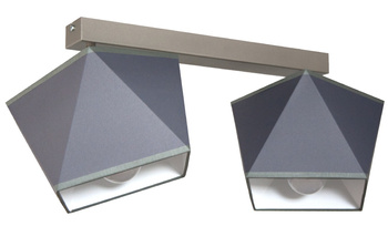 Lampa sufitowa ABAŻUR 3D szary 2pł.