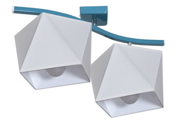Lampa sufitowa FALA ABAŻUR 3D niebieski 2 pł.