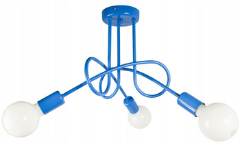 Lampa sufitowa EDISON 3 niebieska