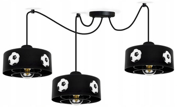 Lampa wisząca PAJĄK MUNDIAL SPIRO 3 czarna