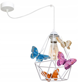 Lampa wisząca PAJĄK MOTYLEK 1 biały