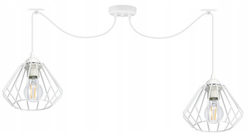 Lampa wisząca Pająk WIRE 2 biały