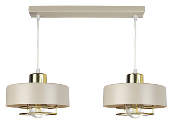 Lampa wisząca LOFT SPIRO 2 beż-złoty