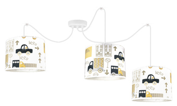 Lampa wisząca AUTKA ŻÓŁTE 3 pająk